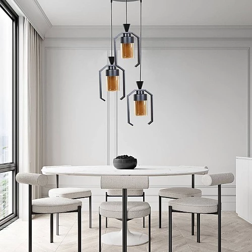  علاقي مودرن اسود E27*3 