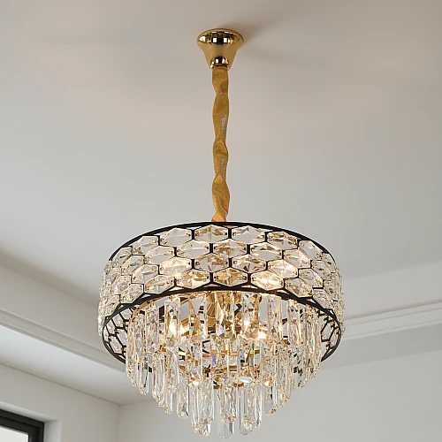  علاقي مودرن اسود + ذهبي E14*5 