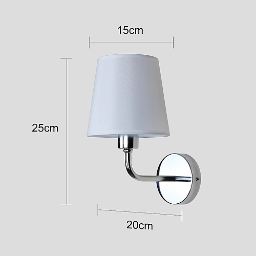  ابليك حائط جداري مودرن مفرد فضي E14*1L 