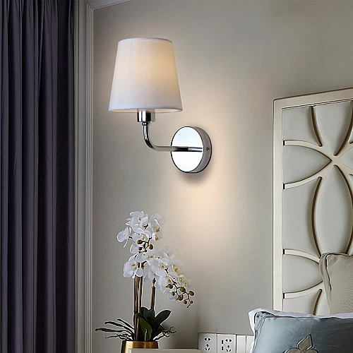  ابليك حائط جداري مودرن مفرد فضي E14*1L 