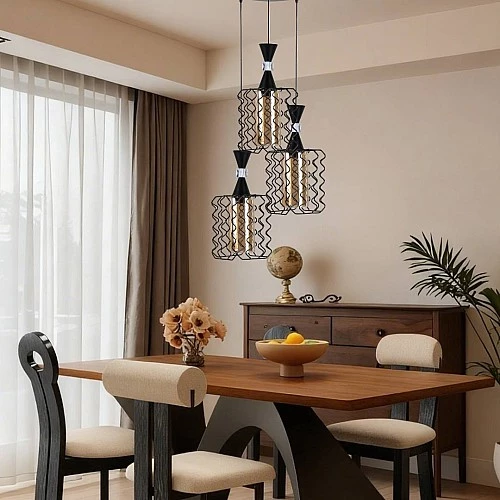  علاقي مودرن اسود E27*3 