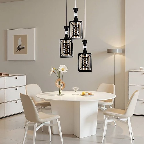  علاقي مودرن اسود E27*3 