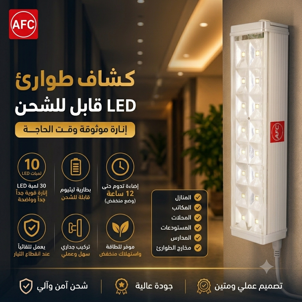  كشاف طوارئ ليد 30 لمبة AFC 