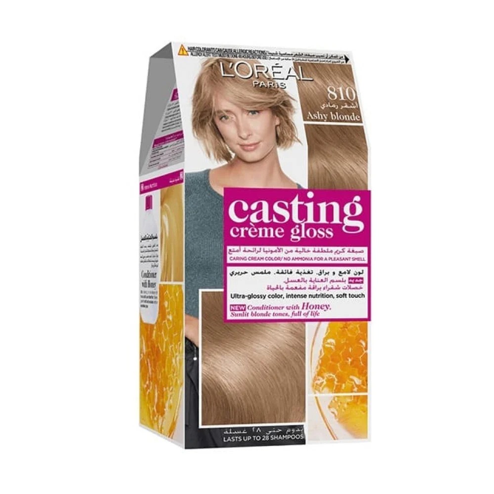 L'Oreal Paris Casting Creme Gloss Ash Blonde 810 Ammonia Free Hair Color