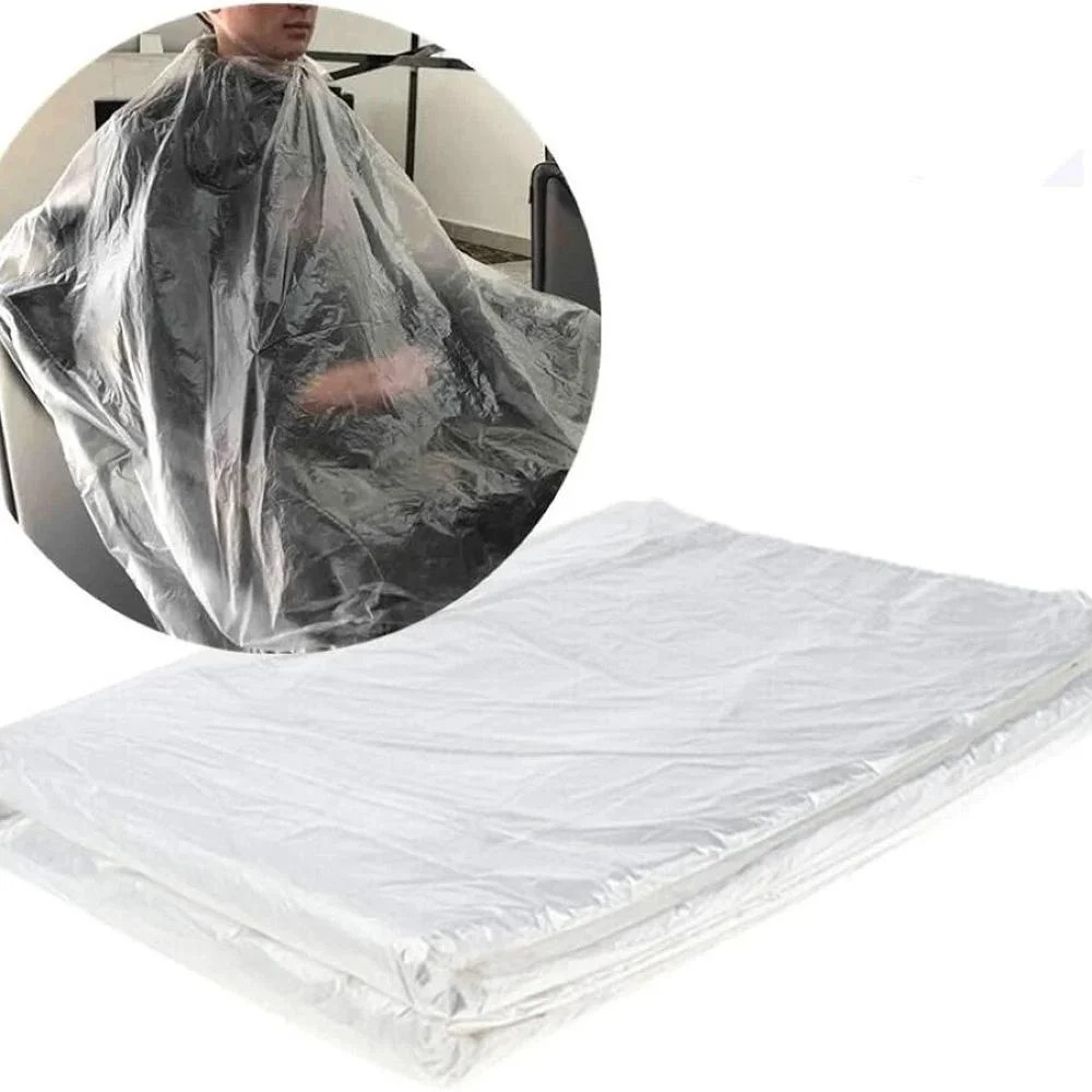 Disposable barber apron for dyeing and hair cutting
