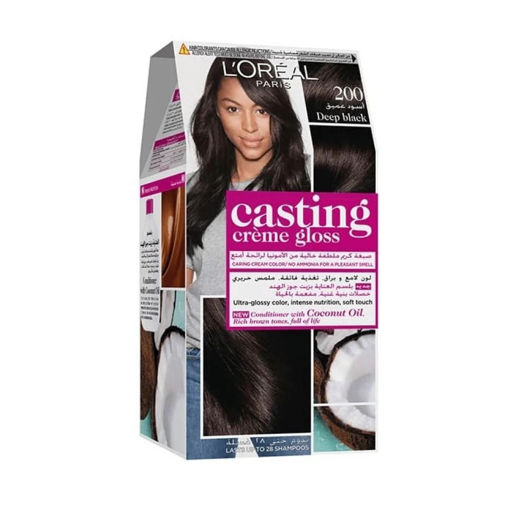 L'Oreal Paris Casting Creme Gloss Deep Black 200 Ammonia Free Hair Dye