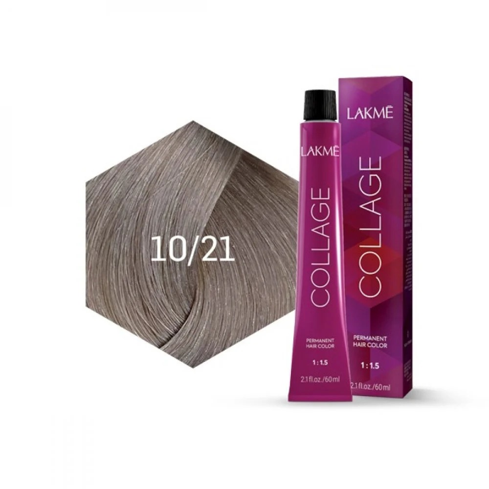 Lakme Collage Hair Color - Platinum Ash Blonde Violet - 10/21