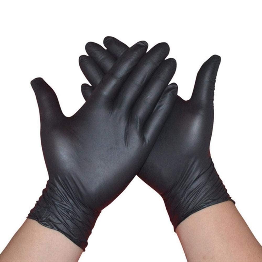 Black Powder Free Vinyl Gloves - 100 Count - Size M