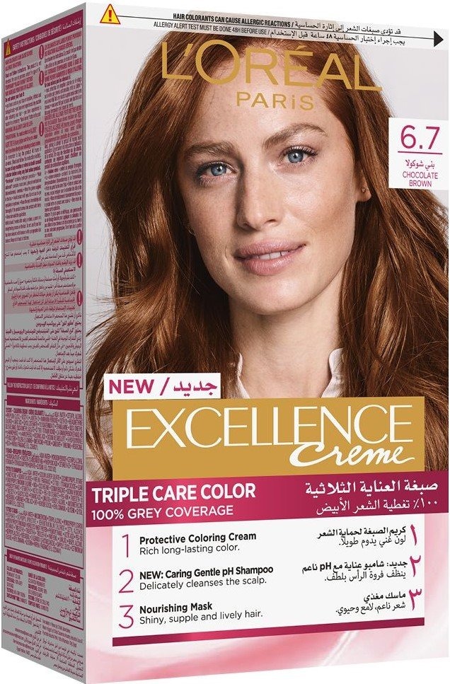 L'Oreal Paris Excellence Crème Permanent Hair Color 6.7 Chocolate Brown