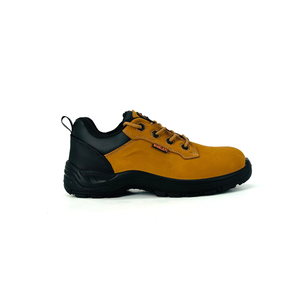 Shield71 Turbo Men’s Safety Shoes S3 | Low-Cut Honey Work Shoes with Composite Toe Cap, Slip-Resistant, Water-Resistant, ESD Protection & Kevlar Anti-Penetration Midsole -HRO