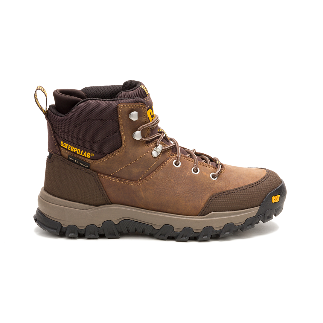 CAT-THRESHOLD Caterpillar Men’s Threshold Rebound Hiker WP Boot – Bison, REBOUND HIKER WP