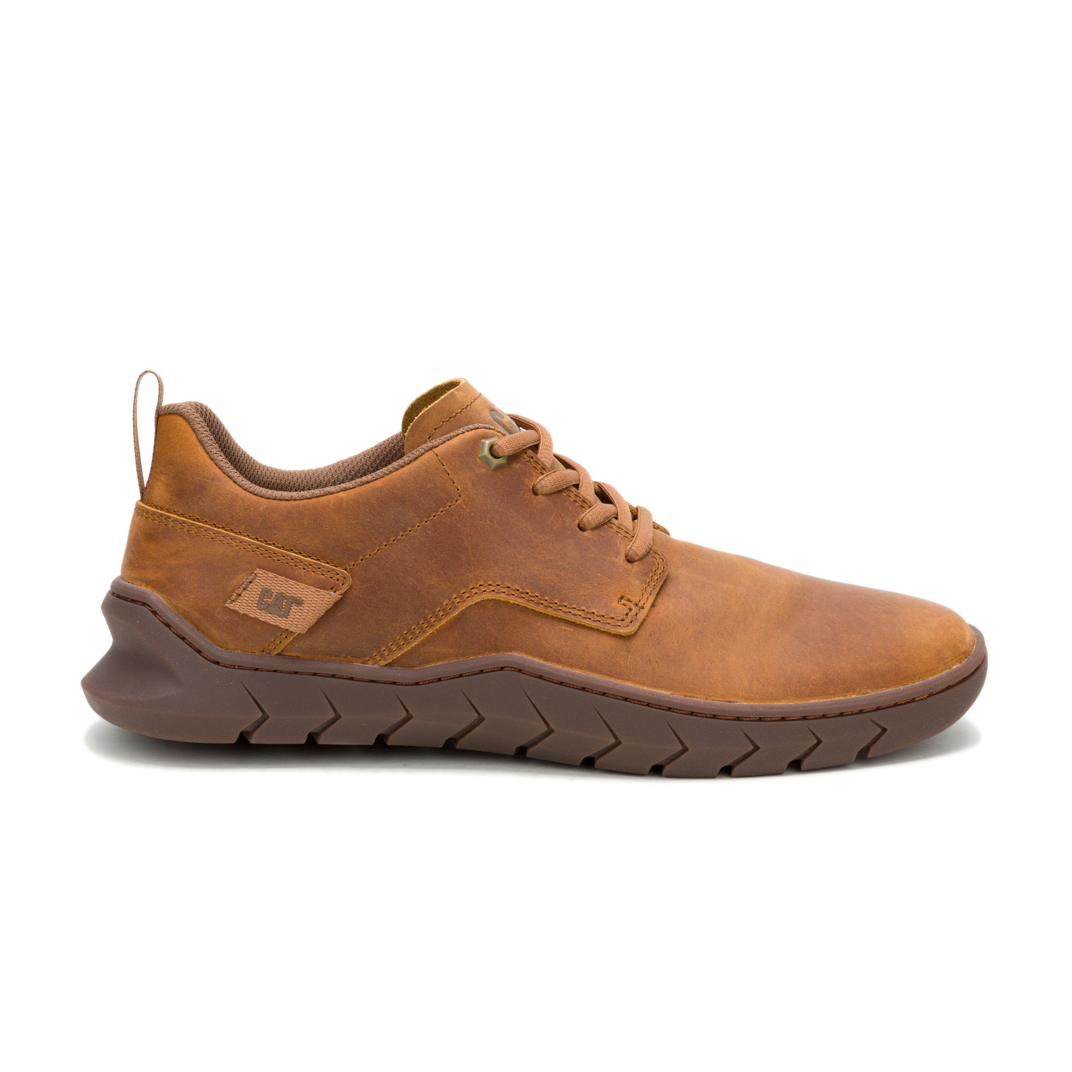 CAT-Flexion Lo Men’s Leather Shoe – Slip‑Resistant SRX, Cushioned EVA Comfort, Durable Full‑Grain Leather – Algorithm