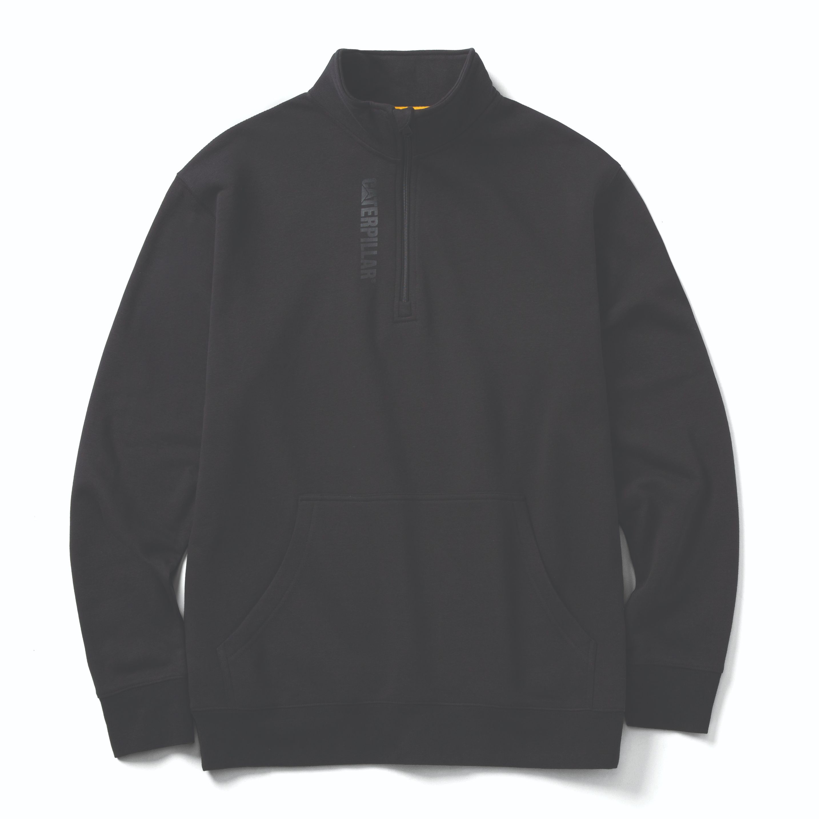 Cat-Midweight Quarter Zip Sweatshirt Black For Men