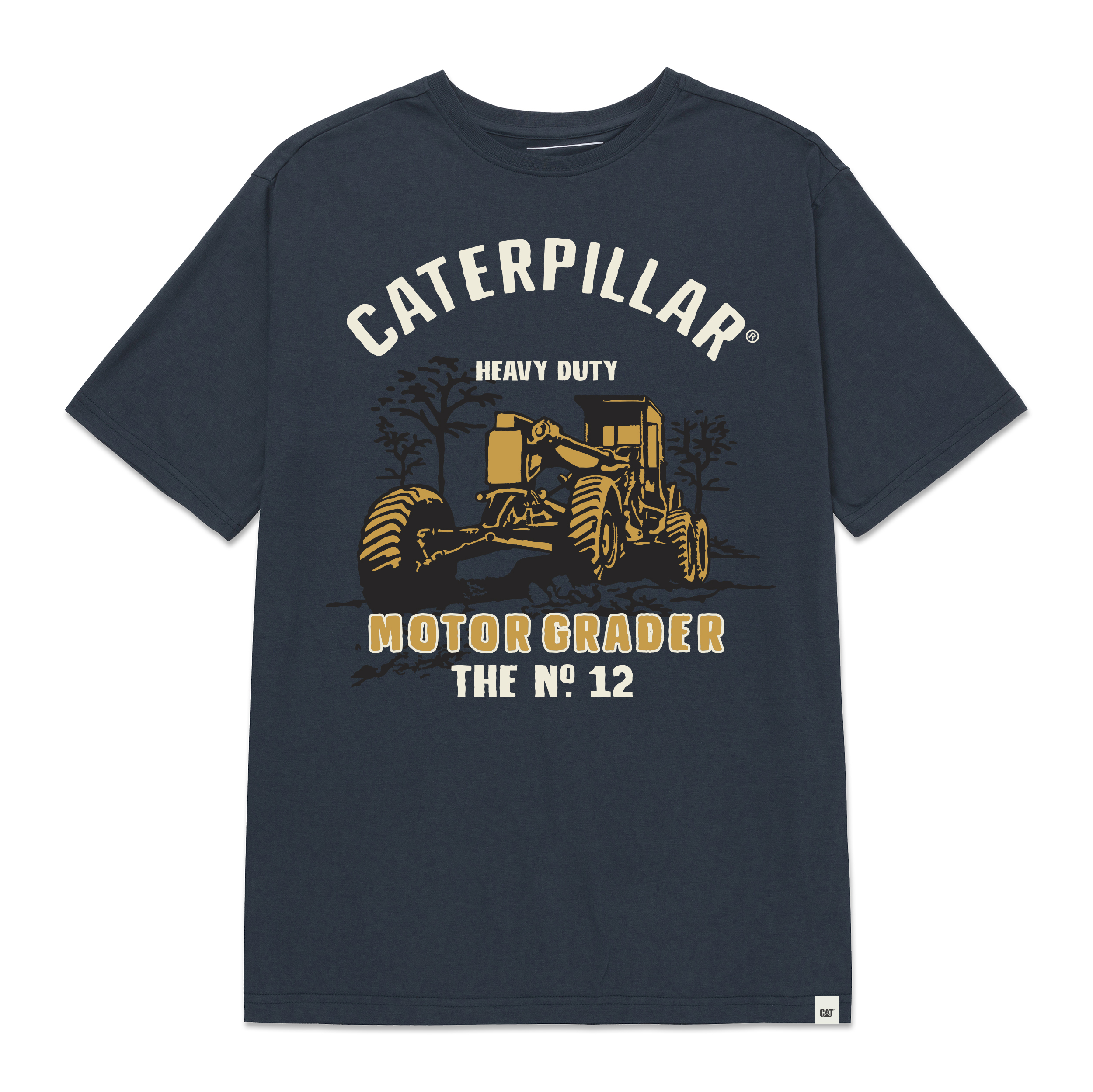 Caterpillar Men'S Equipment Graphic Short Sleeve T-Shirt Blue Color