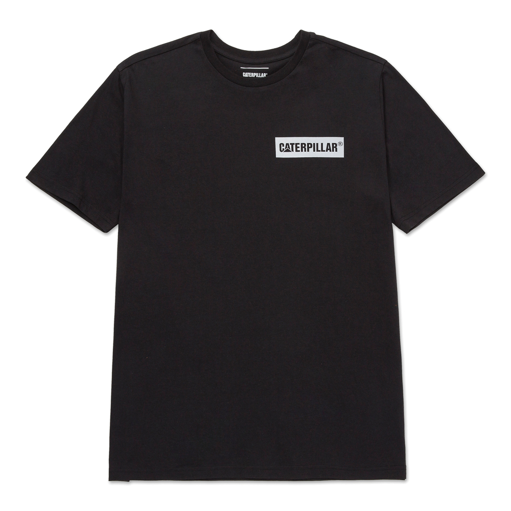Cat-Reflective Caterpillar Logo Tee For Men