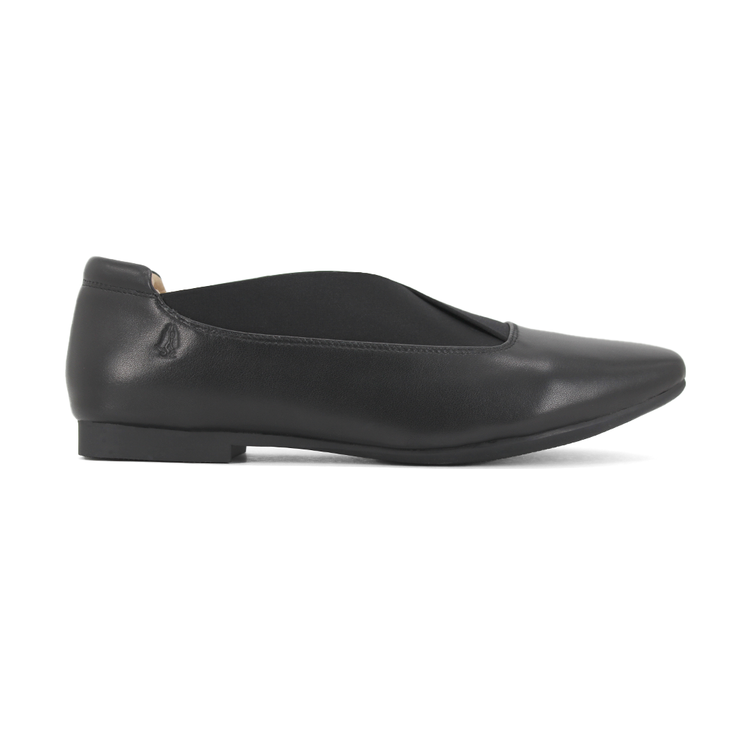 Hush Puppies-Leather Cross-Strap Loafers For Women