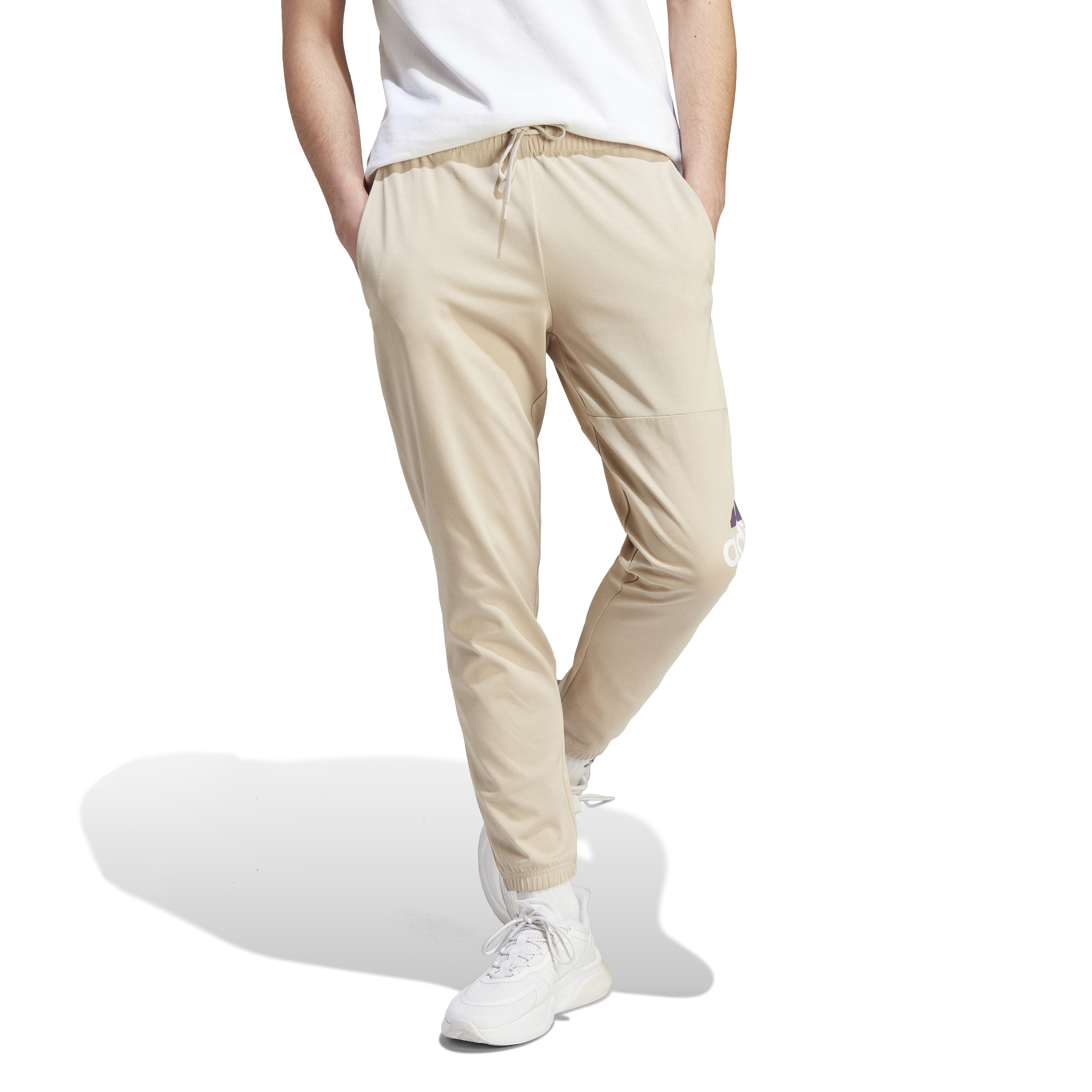 Adidas ess lgo pants beige for men
