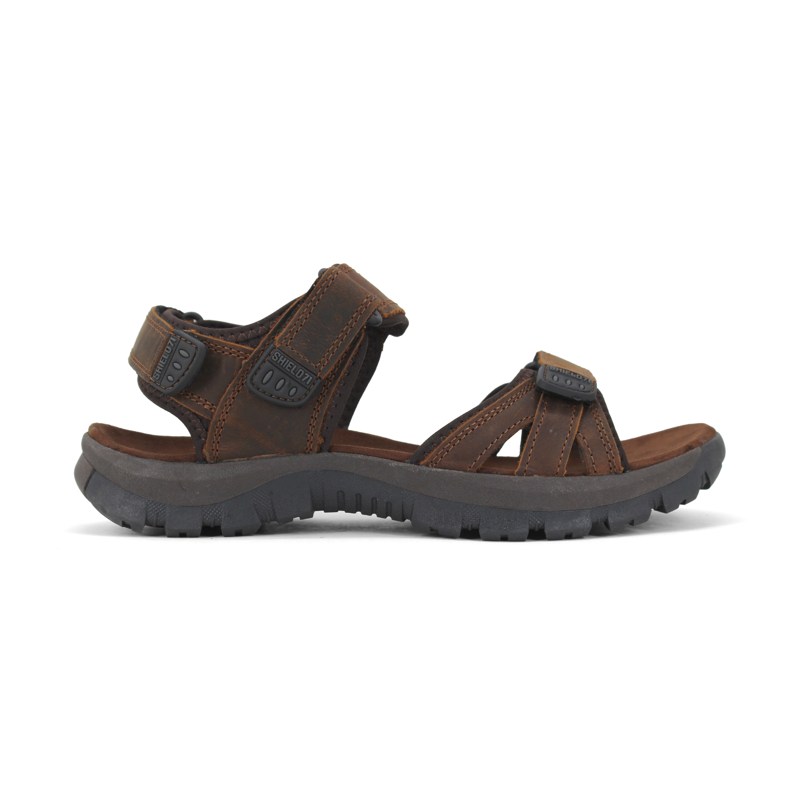 Shield-Grounded Mens Sandals/Brown