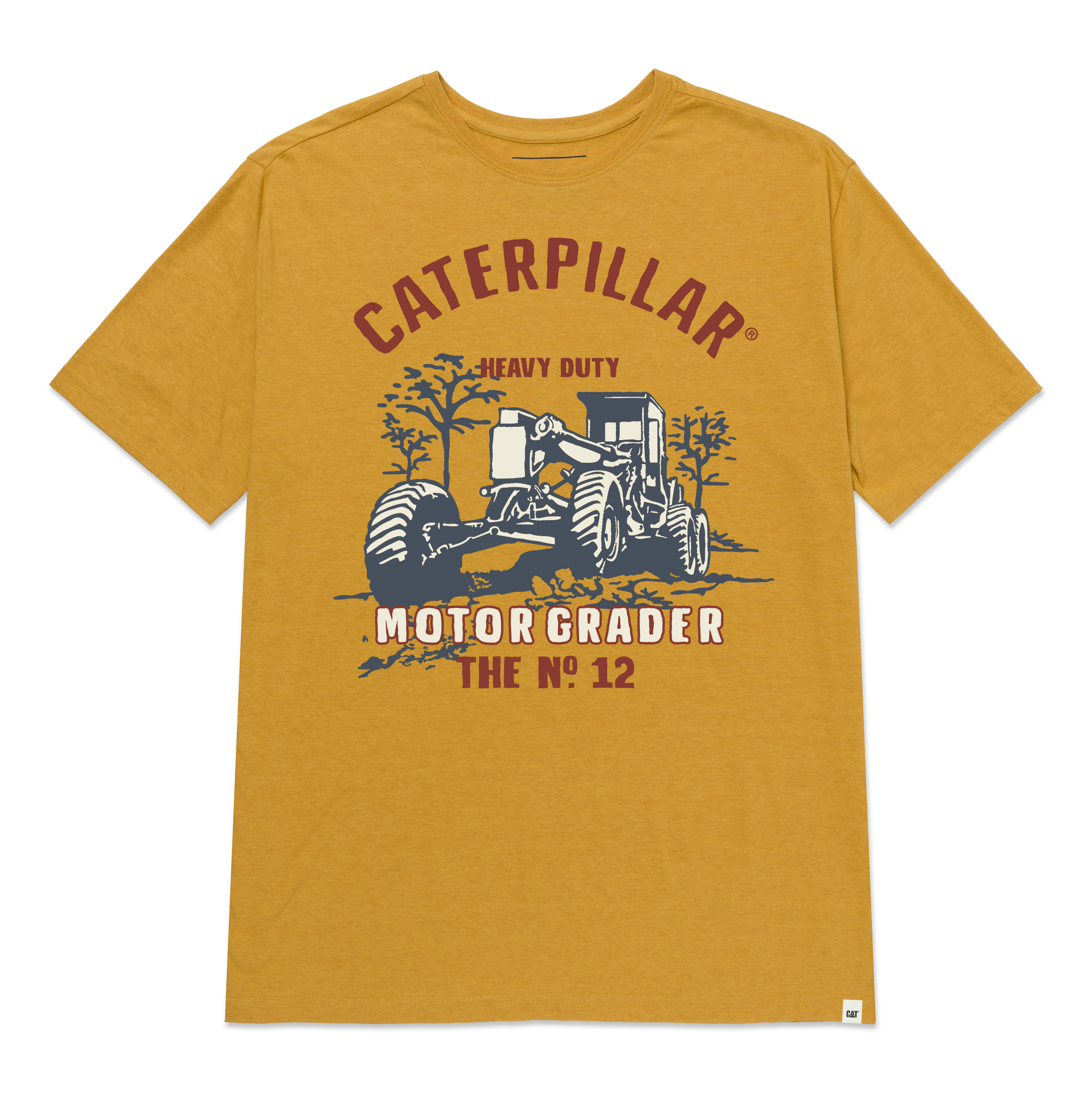 Caterpillar Men'S Equipment Graphic Short Sleeve T-Shirt Yellow Color