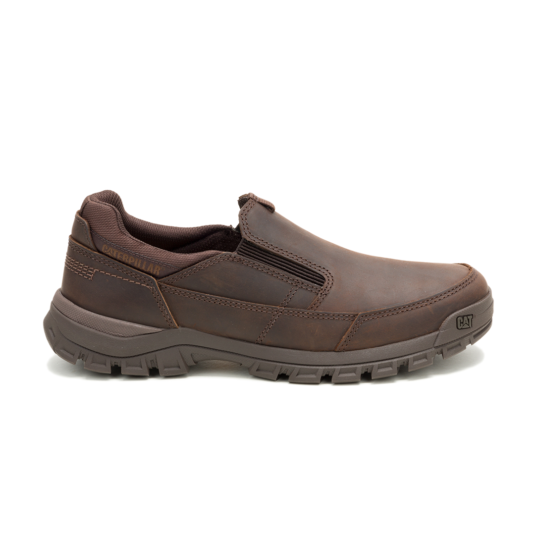Caterpillar Threshold Slip On Dark Brown Mens
