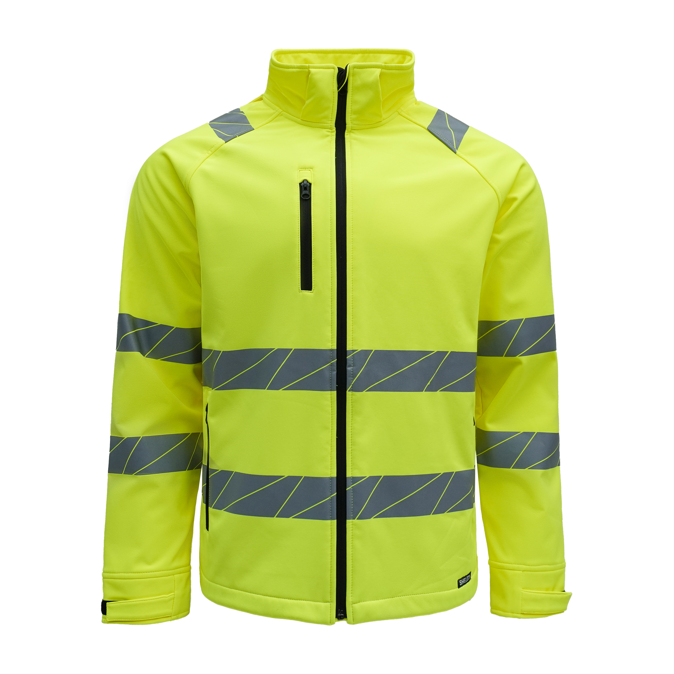 Shield-Vizsoft Pro - Hi Vis Soft Shell Jacket With Hoodie Ht Tape