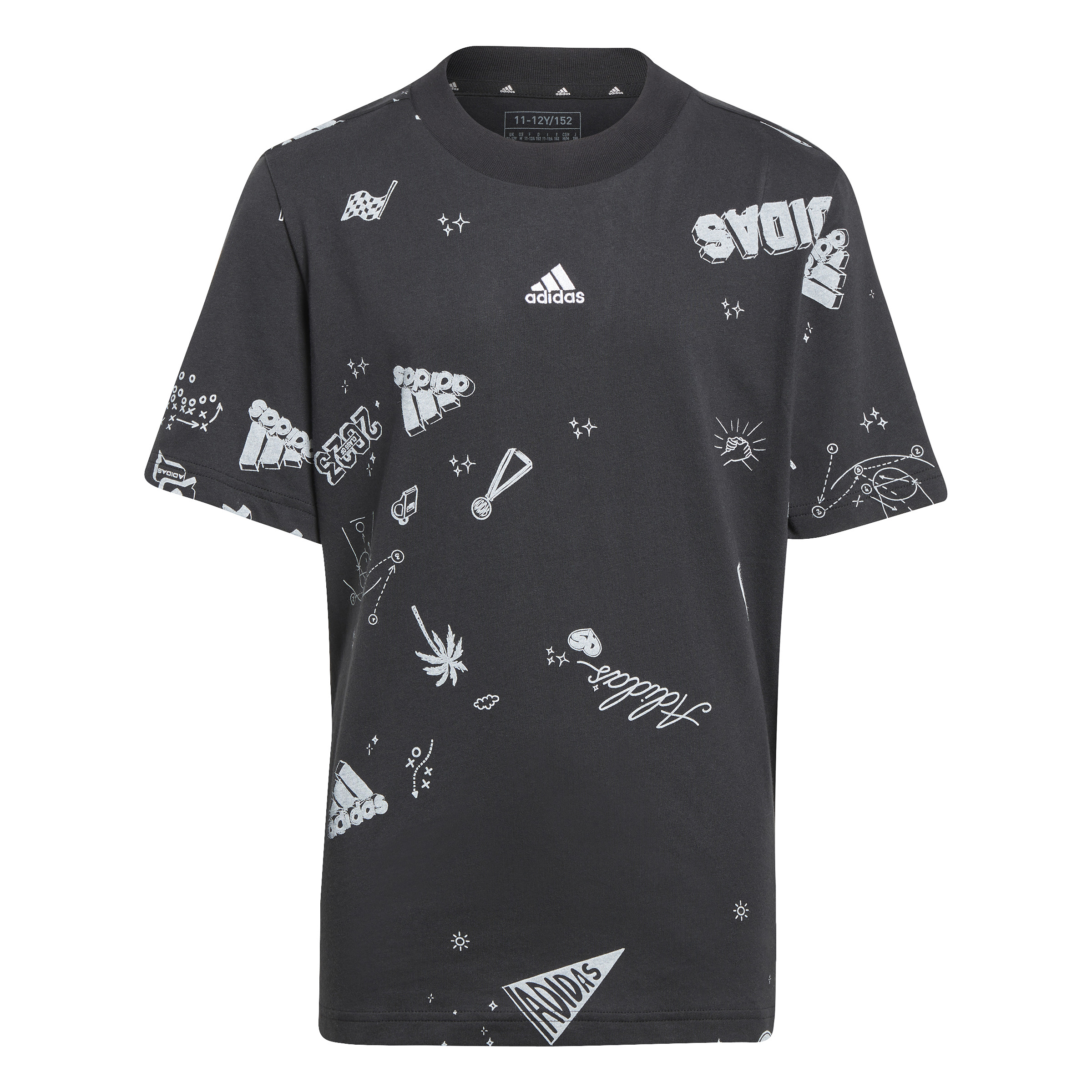 Adidas bluv t-shirt blk/wht for kids