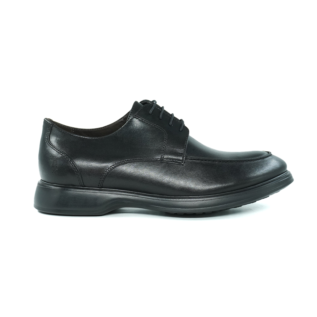 Hush Puppies-Men's Brazilian-Made Black Leather Derby Shoes 