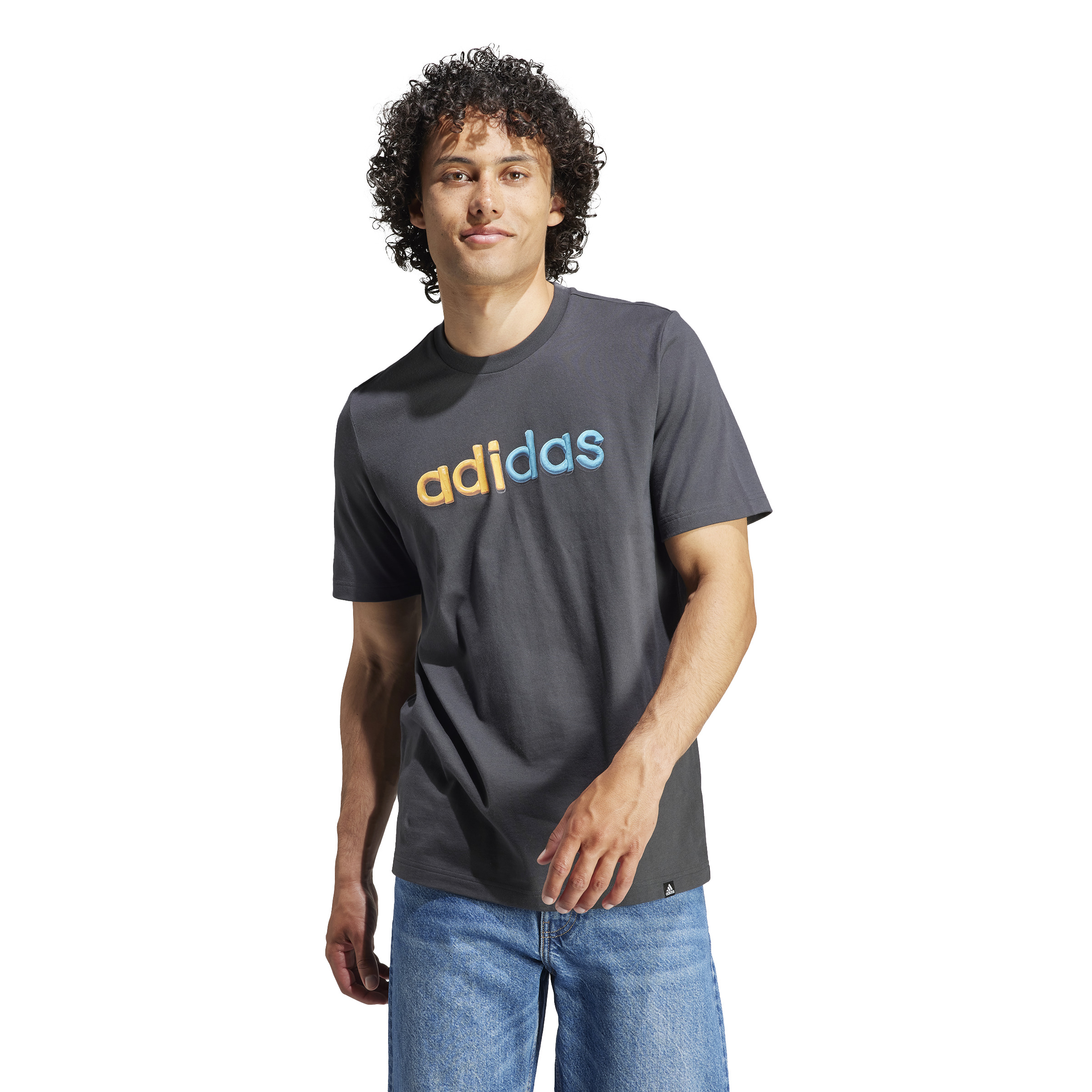Adidas line T-shirt carbon for men