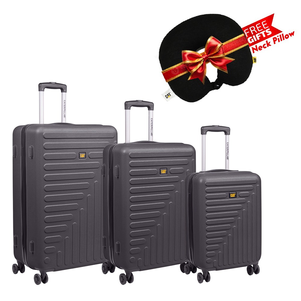 CAT BAGS-Rockford 3 pcs Trolley Set Premium Quality-BLK+ Free Gift ( Cat Neck Pillow)