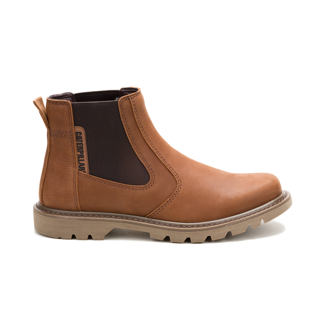 CAT-Colorado 2.0 Chelsea Tumbled Nubuck Boots Nuthatch Color For Men
