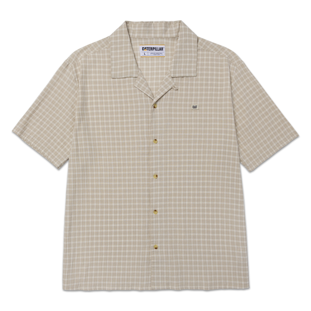 CAT-Lightweight Plaid Waffle C For Men