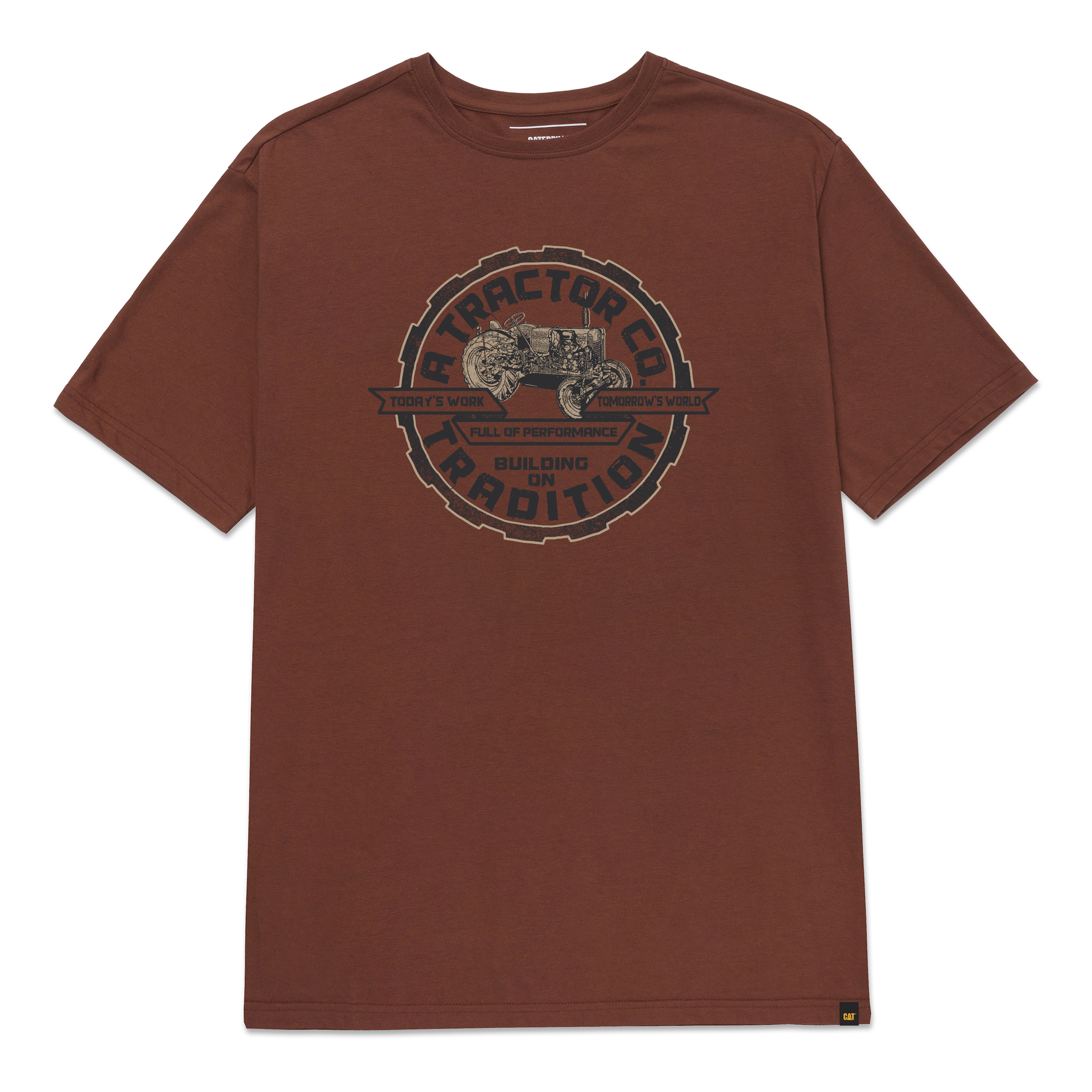 Caterpillar Men'S Historic Traditional Graphic Short Sleeve T-Shirt Multi Color