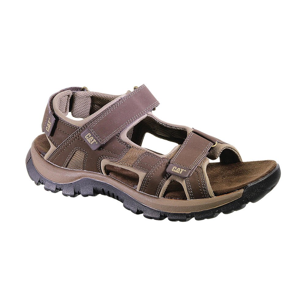 Caterpillar Men’s Giles Sandal – Breathable Lightweight – Outdoors Hiking Walking Sport Travel Sandals-Dark Brown