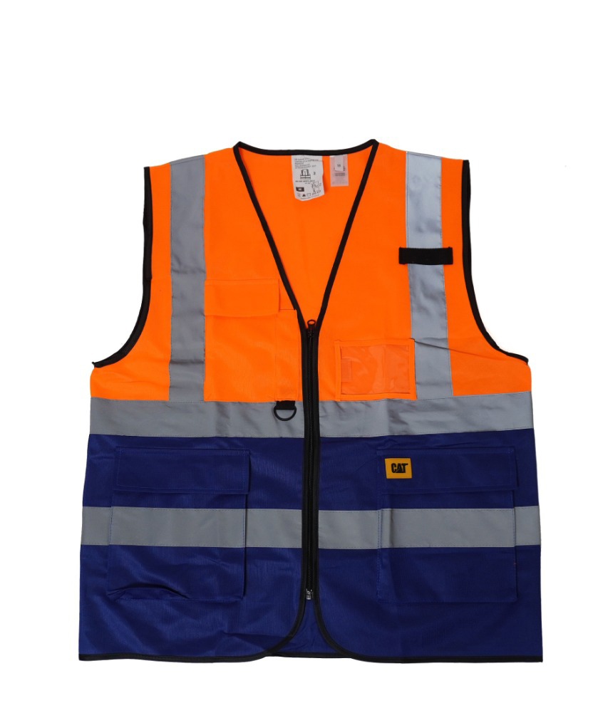 CAT-Hi-Vis Zip Pocket Vest