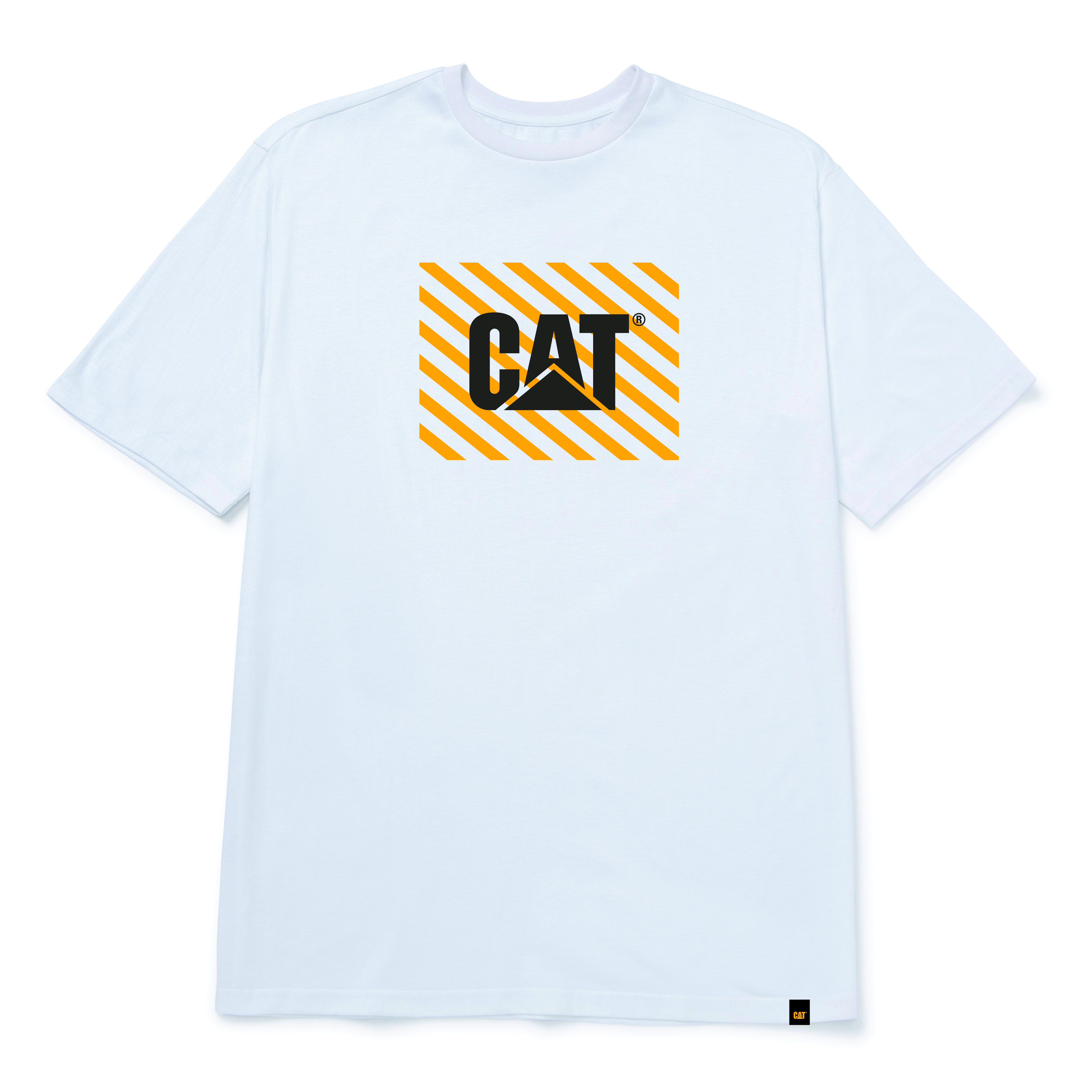 Caterpillar Men'S Everyday Workwear Graphic Short Sleeve T-Shirt White Color