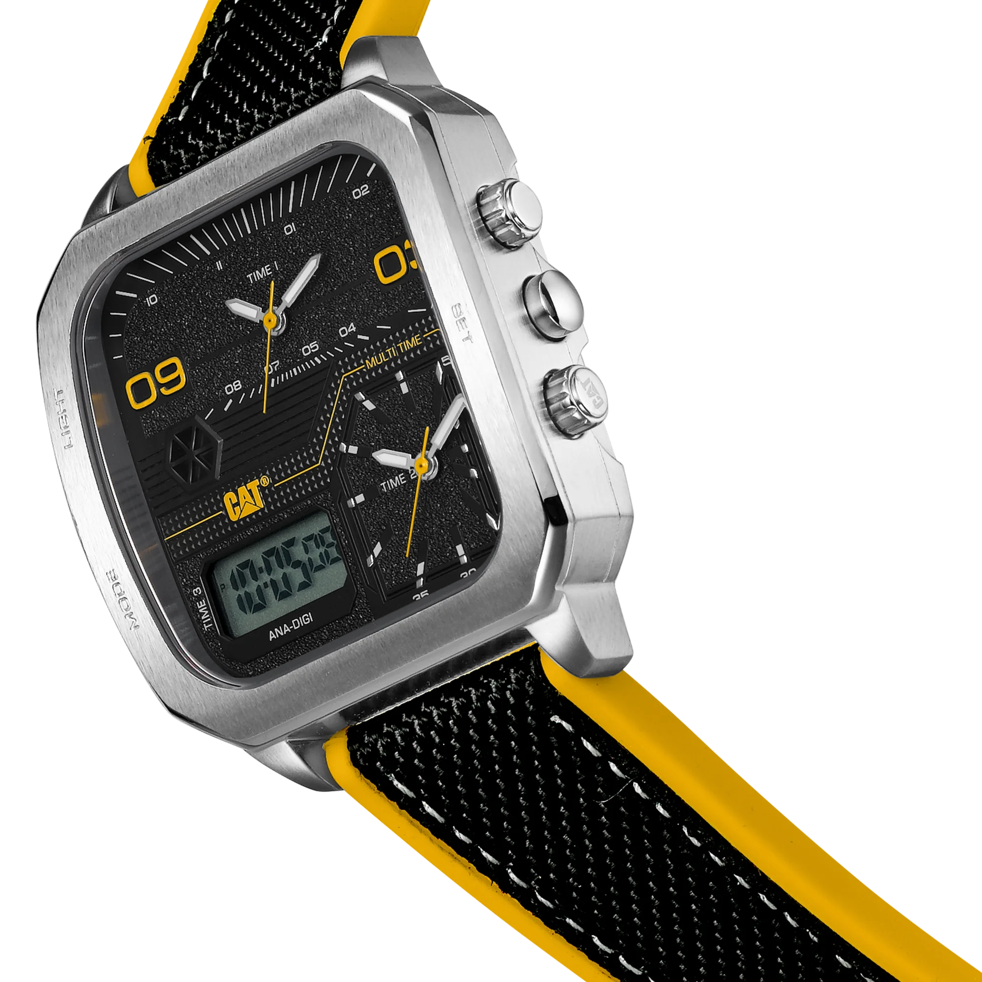 CAT Retro D Multi Analog‑Digit Men’s Watch Black,Yellow