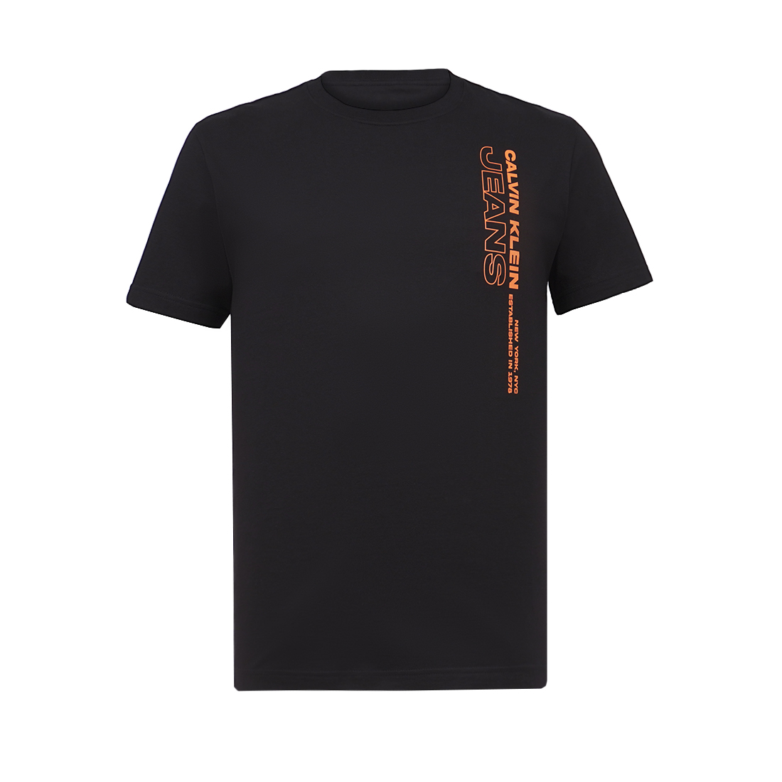 Calvin Klein black cotton T-shirt with brand name print