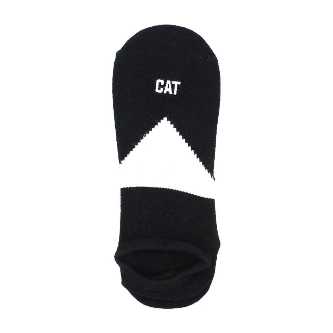 Cat-Foundation No Show Socks Pitch Black For Men