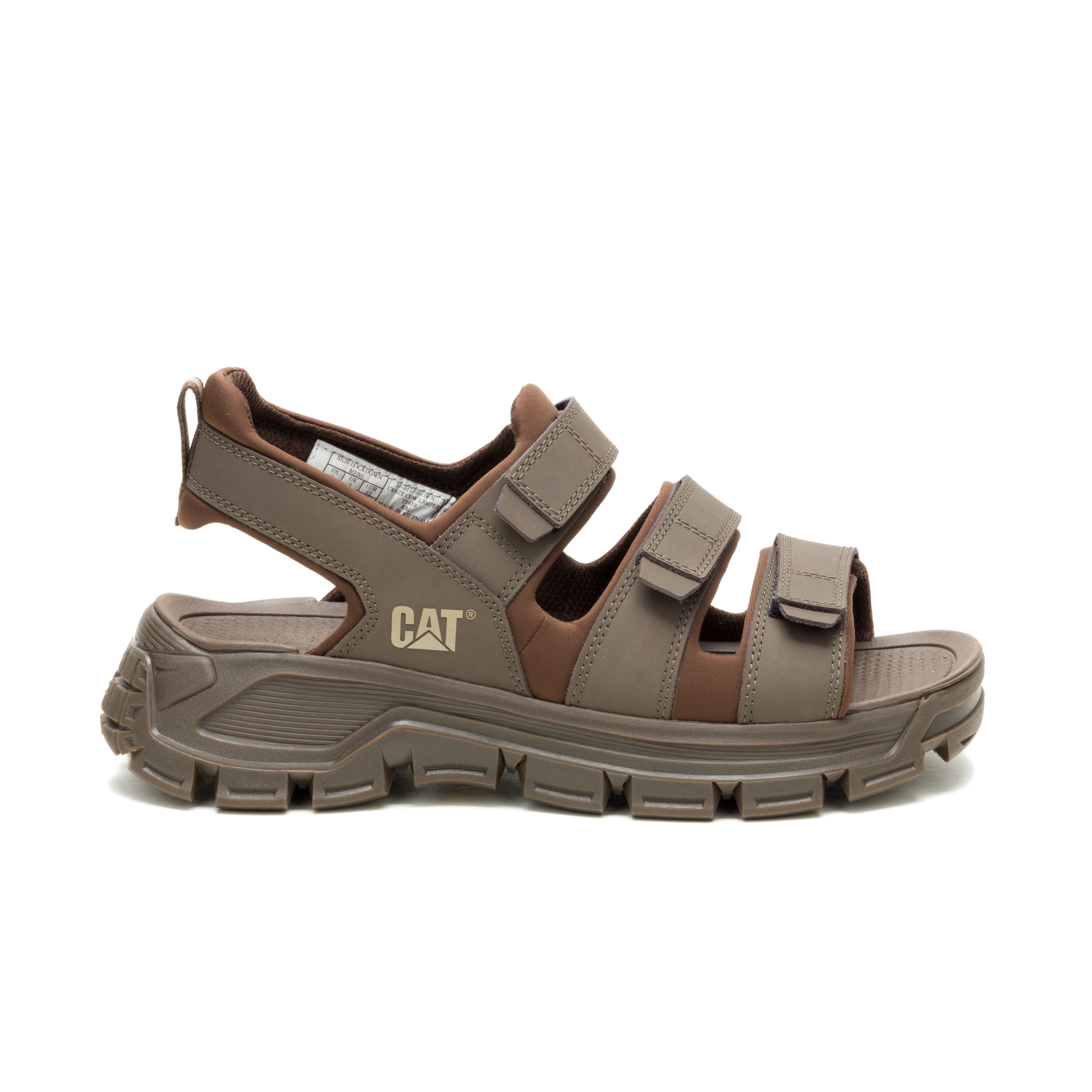 CAT- Criterion Men’s Sandal – Light Brown | Soft EVA Footbed, PU Suede, Durable Rubber Outsole