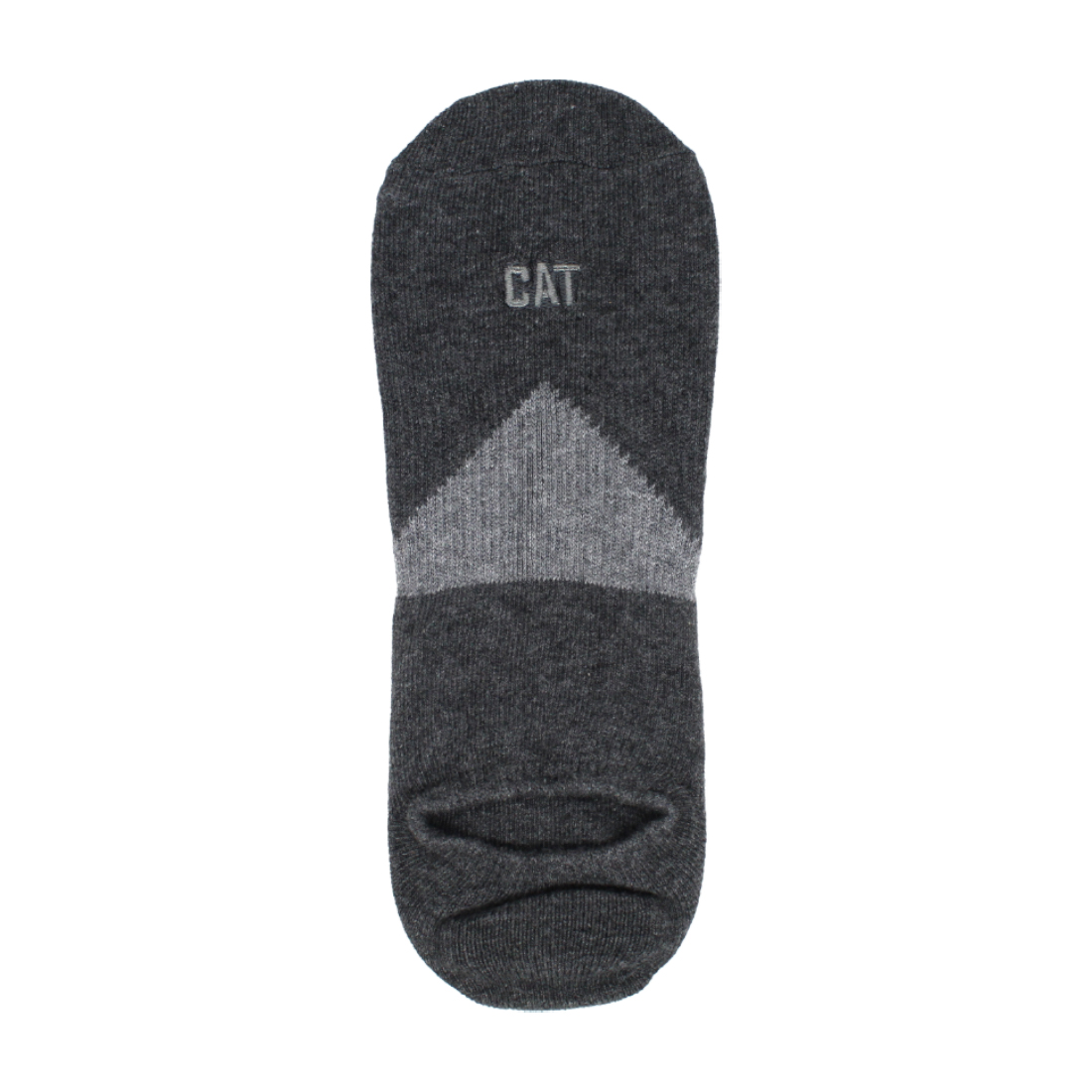 Cat-Foundation No Show Socks Dark Heather Grey For Men