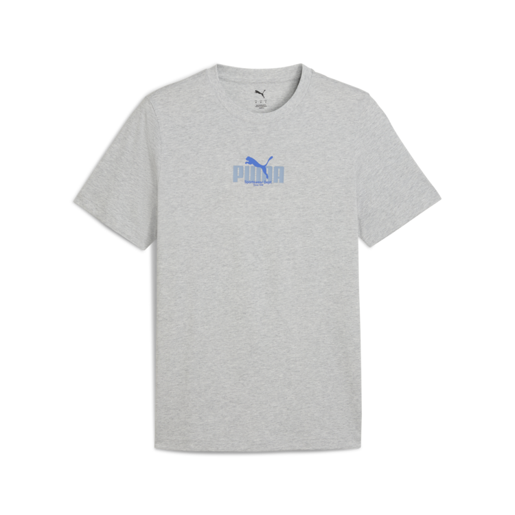 PUMA-Graphic Wording Tee Light Gray Heat