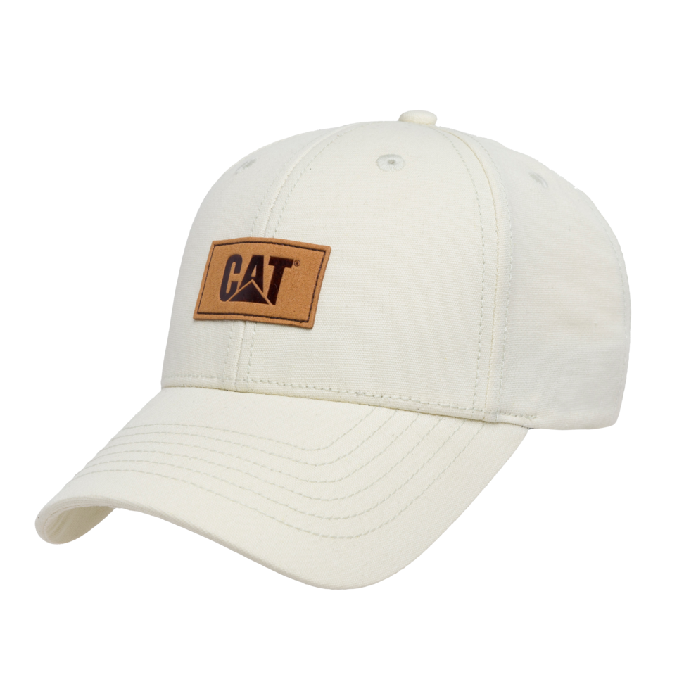 CAT-Logo Leather Patch Hat