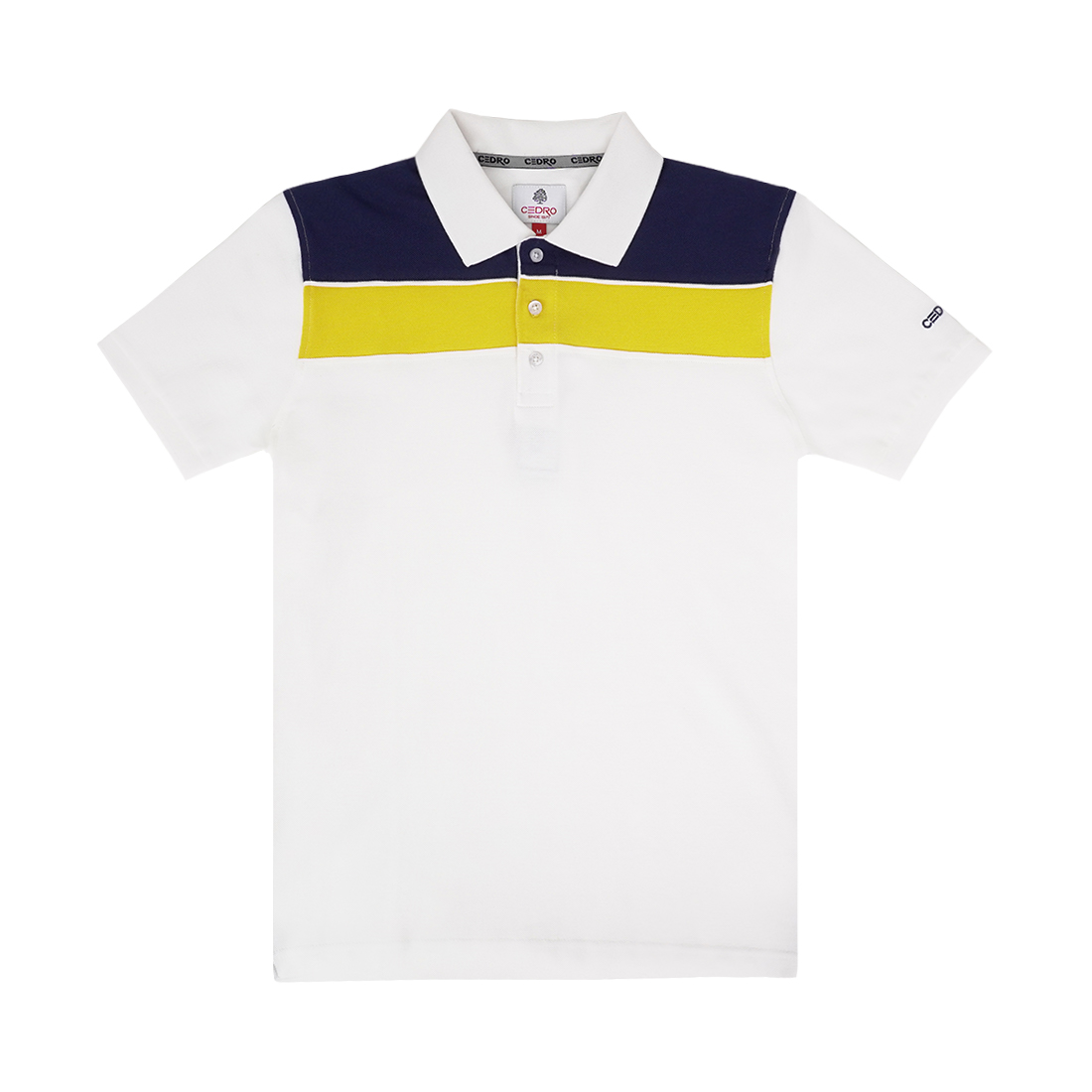 Cedro-Pq Cut & Sew Polo Tshirt Tipped For Men