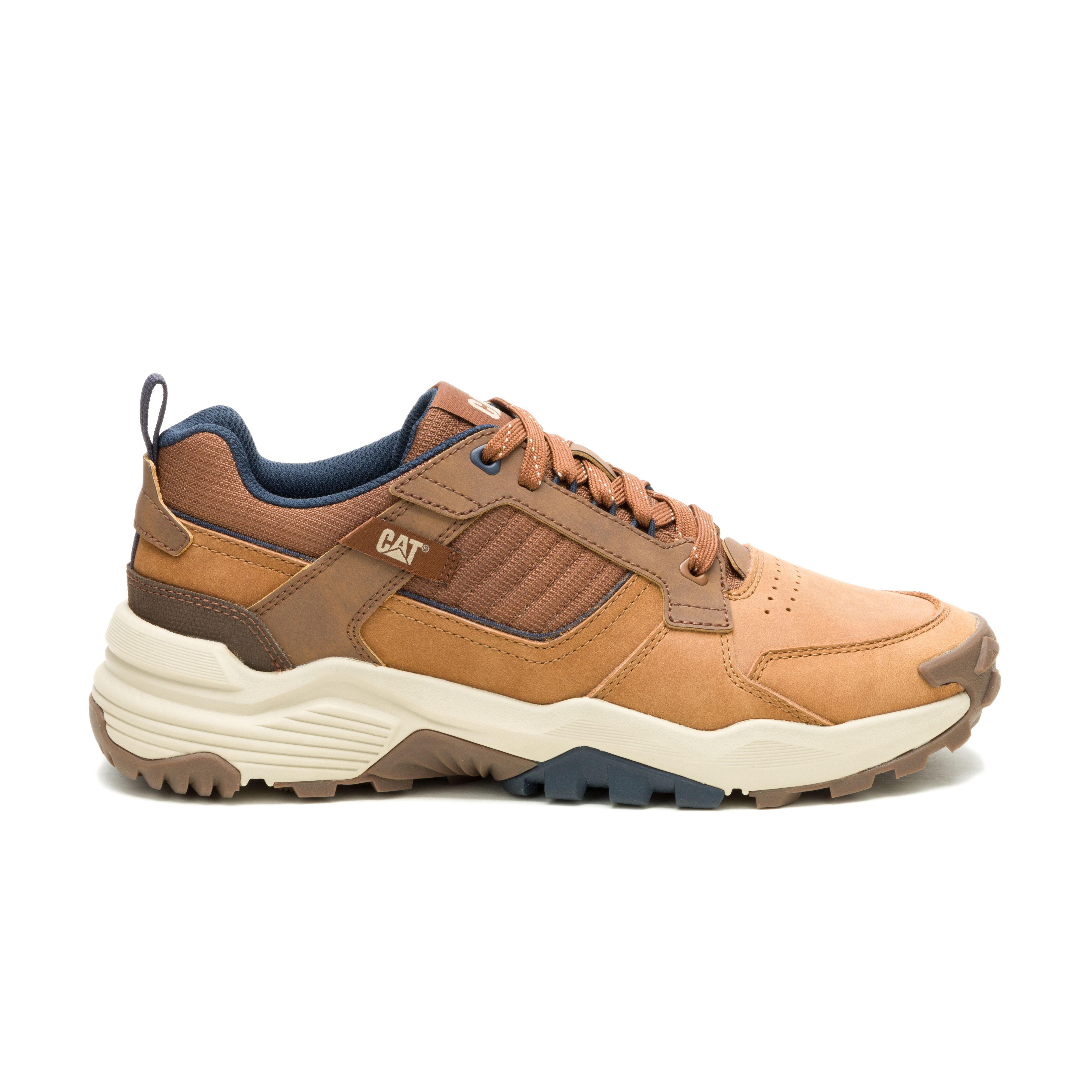 CAT-Grapple Leather Men’s Casual Shoe – Nuthatch Nubuck Upper& PU Suede, EVA Comfort Footbed, Durable Rubber Outsole
