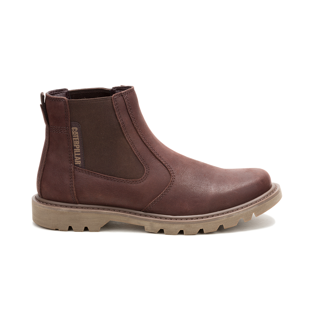 CAT-Colorado 2.0 Chelsea Tumbled Nubuck Boots Brown Color For Men