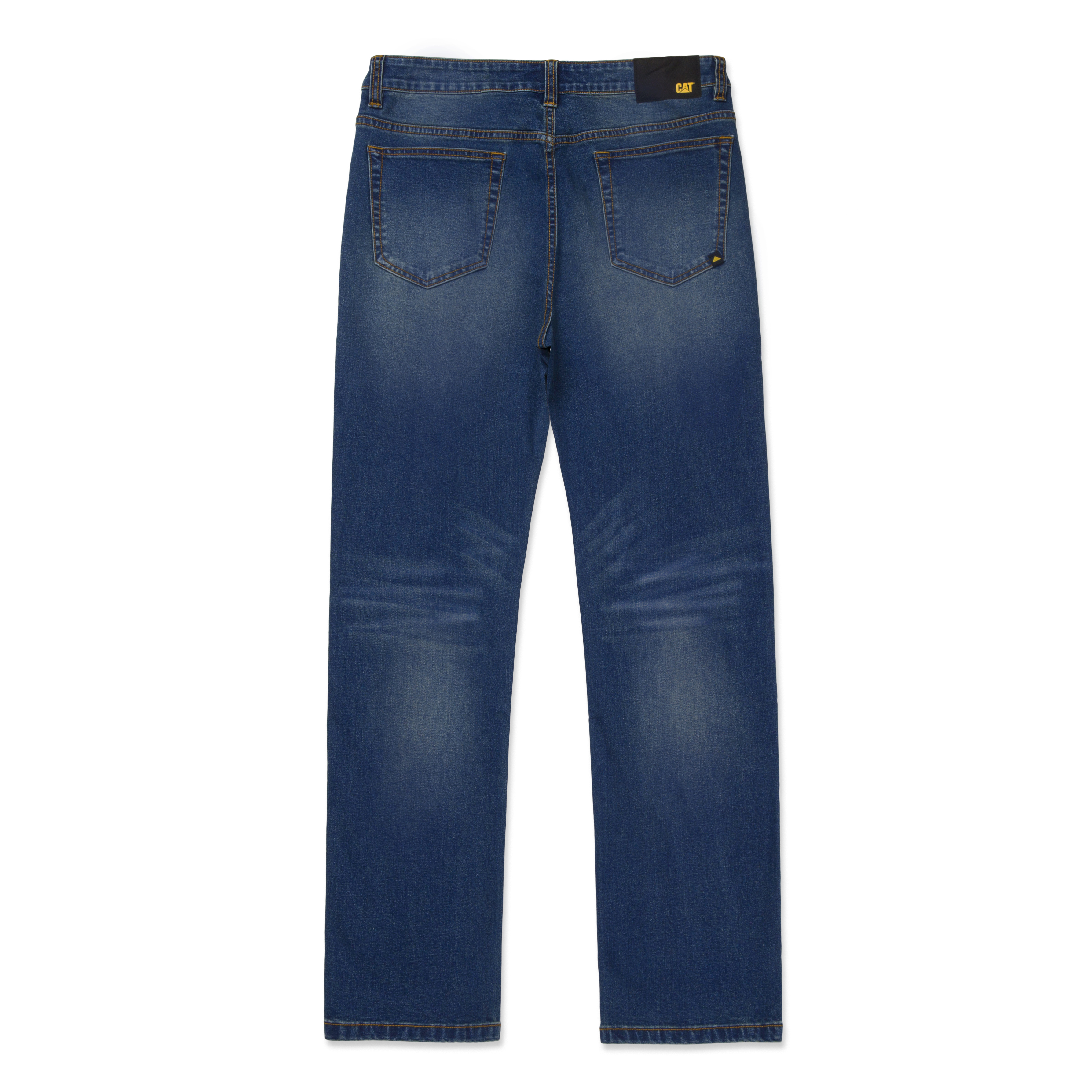 Caterpillar-Men'S Triblend Stretch Denim Straight Fit Jeans Blue Color