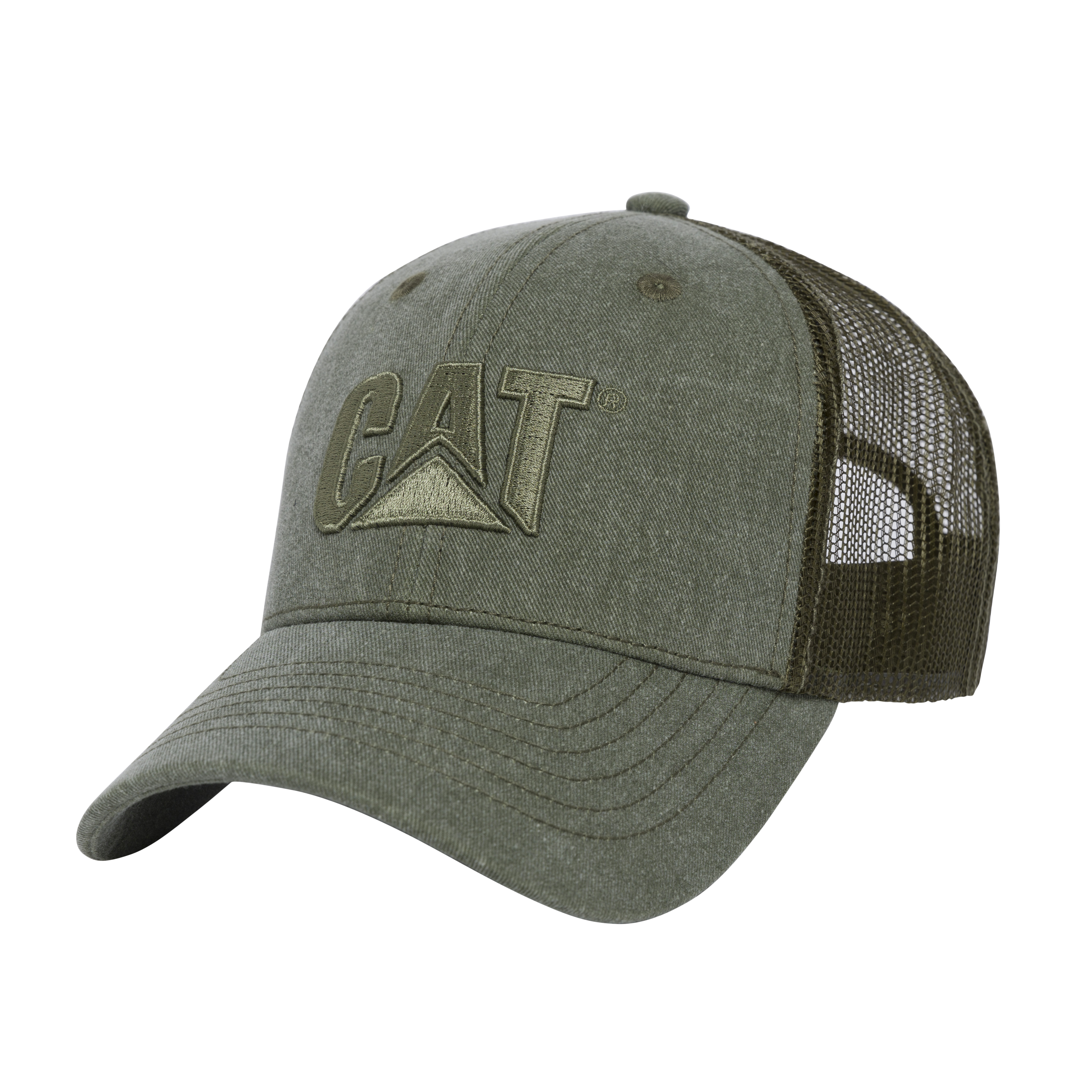 CAT-Pigment Dyed Trucker Cap For Men