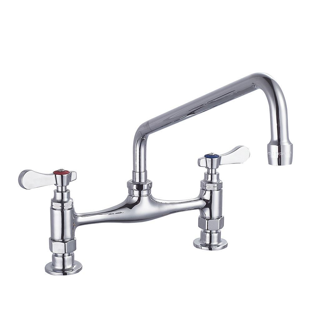 Commercial Grade Brass Swing Nozzle Kitchen Faucet (Hot & Cold)