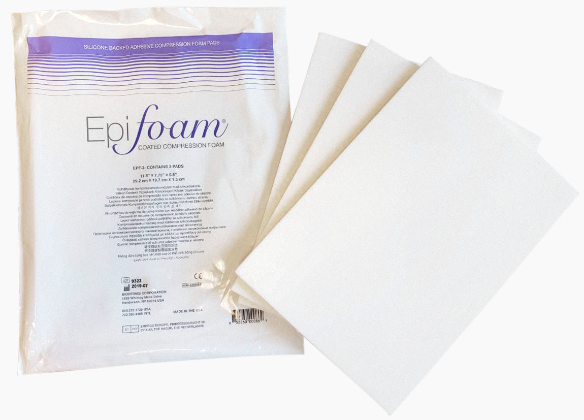 Epifoam -7.75 x 11.5 x.5 in - (3 Pack) Silicone Backed Compression