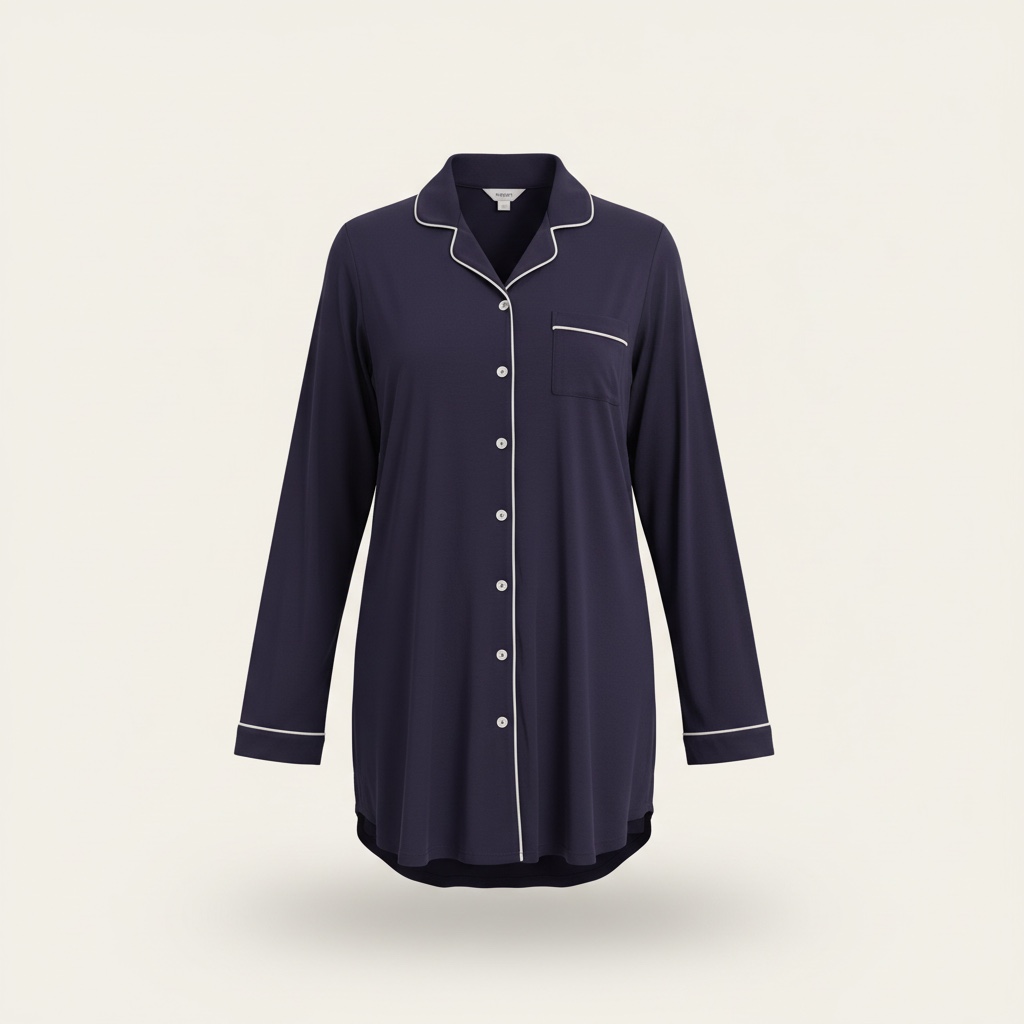 soft modal nightshirt comfortable pajama navy